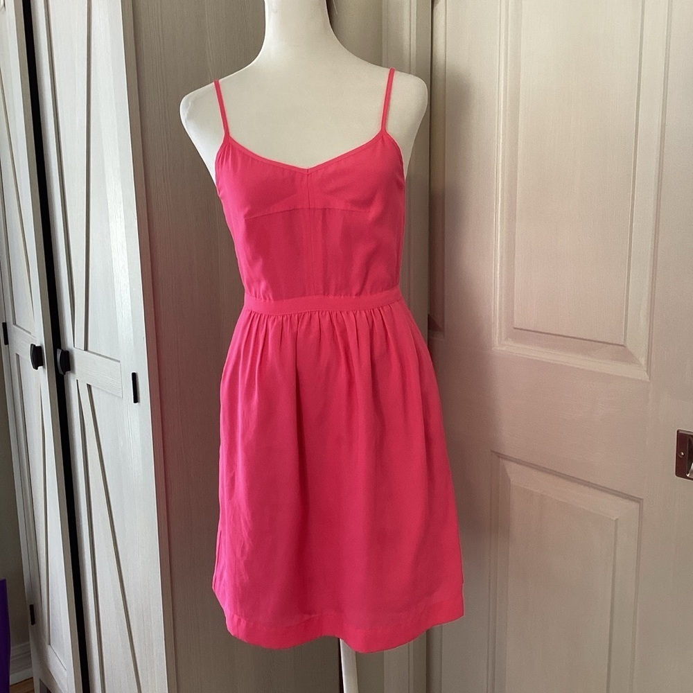 J. Crew Pink Midi Dress